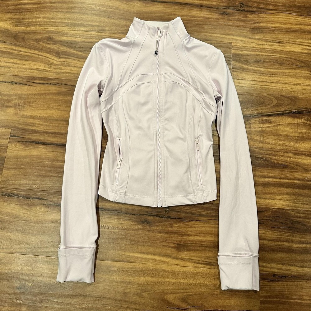 Lululemon Jacket Womens 2 Pink Define Track Full Zip Thumbholes Pockets Athletic